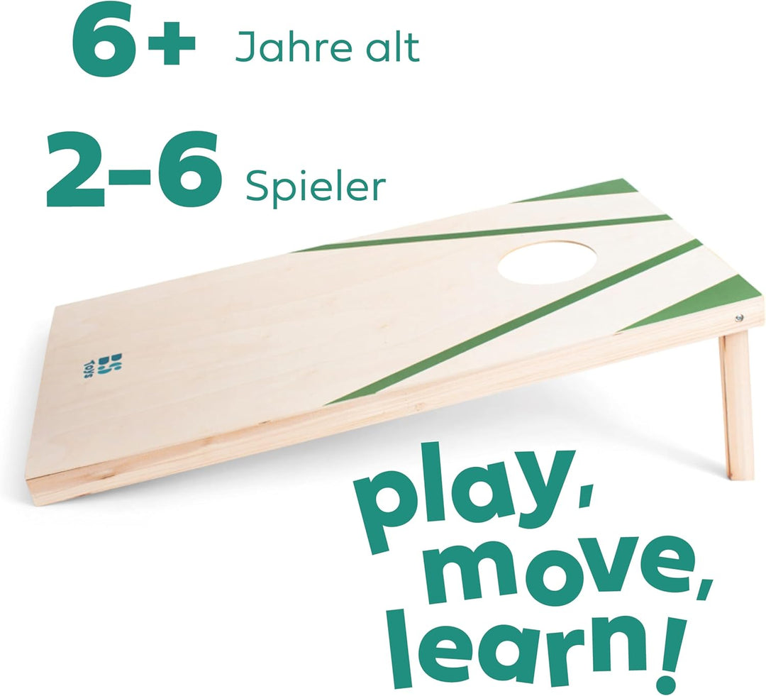 BS Toys Cornhole Spiel für Garten - Wurfspiel für Draussen - Holz Konstruktion - Spass für die ganze