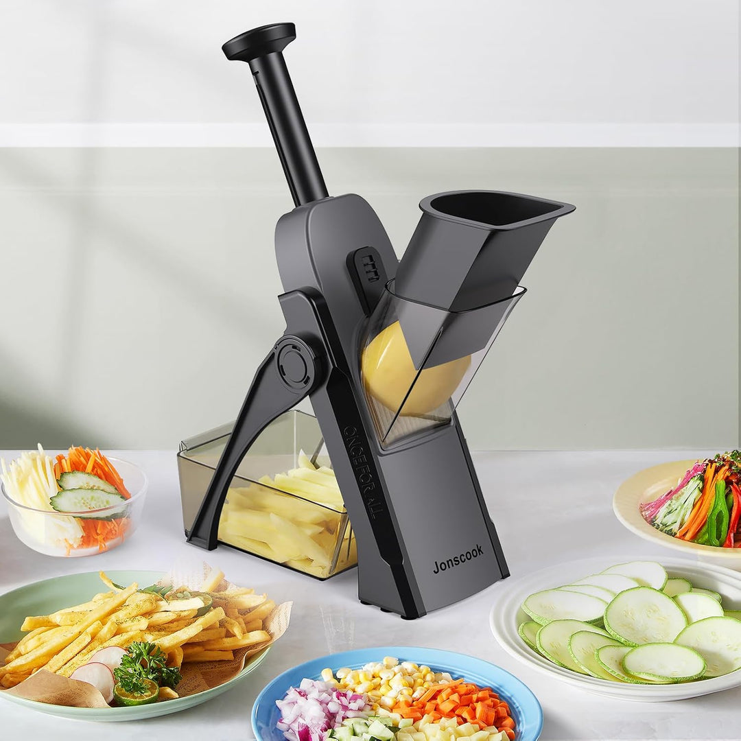Safe Veggie Chopper Gemüseschneider, Pommes Frittierschneider, Zwiebelhacker, Gemüsehobel, multifunk