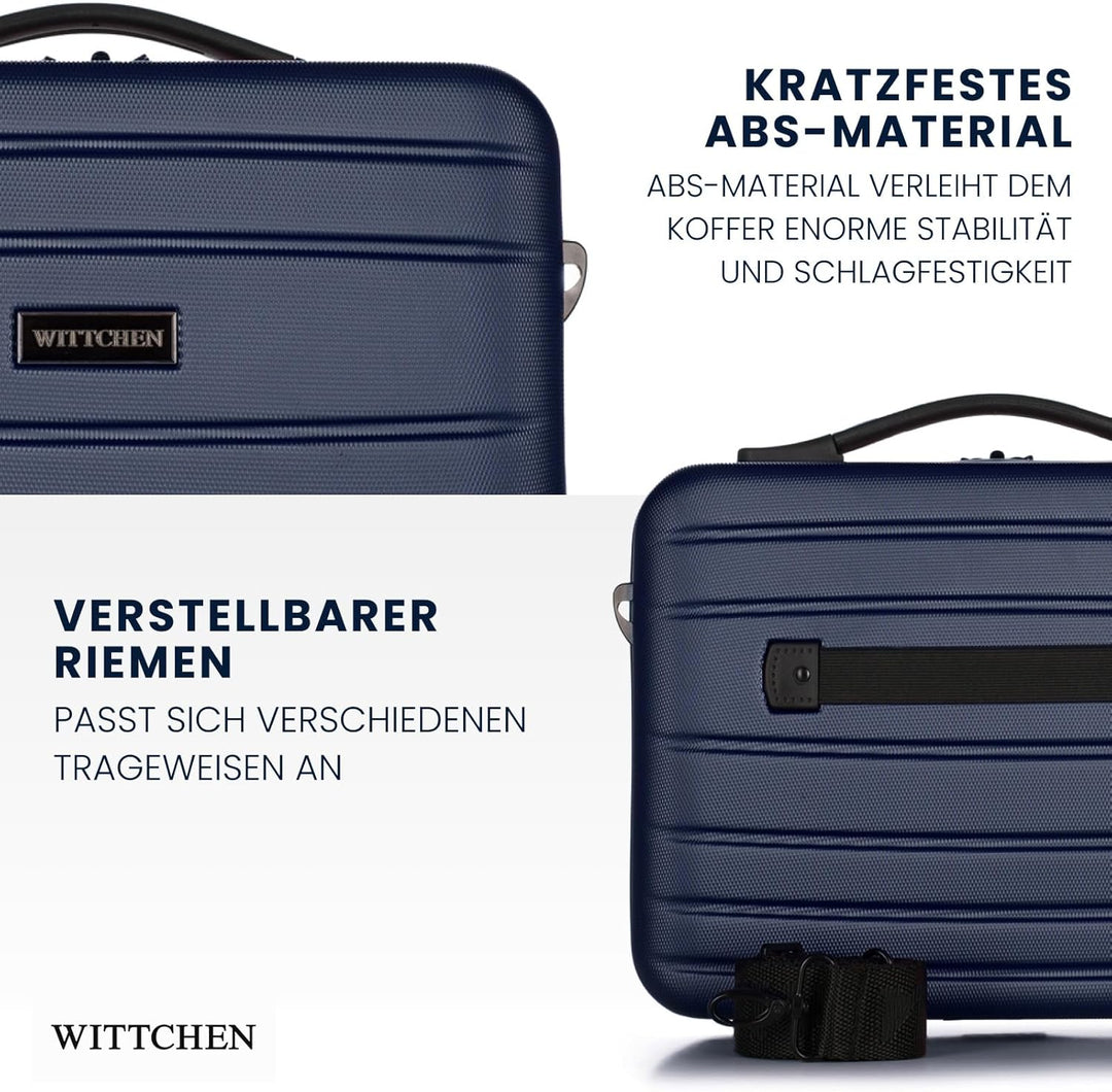 WITTCHEN Globe Line Kosmetikkoffer Reisekoffer Handgepäck Kabinenkoffer Hartschale aus ABS Zahlensch