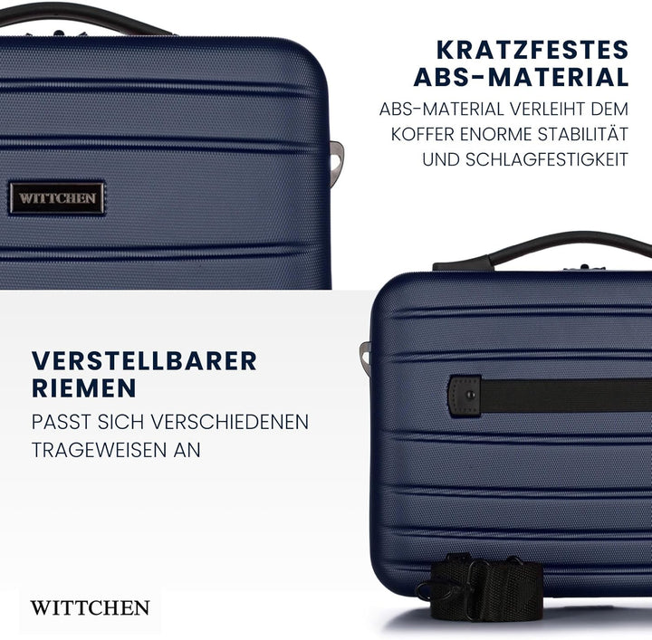 WITTCHEN Globe Line Kosmetikkoffer Reisekoffer Handgepäck Kabinenkoffer Hartschale aus ABS Zahlensch