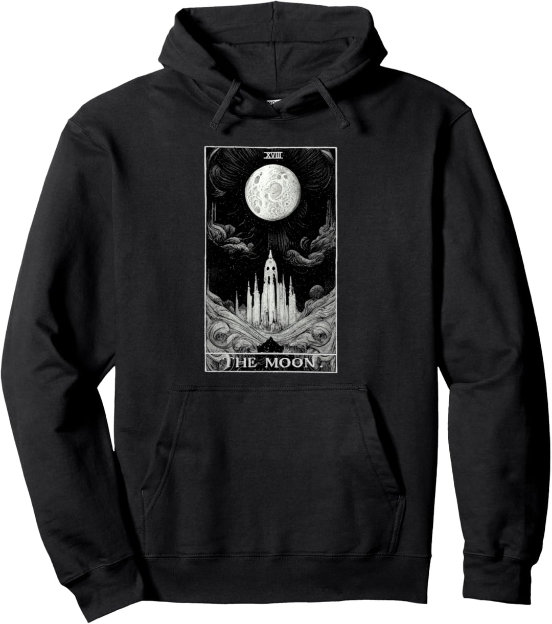 Occult The Moon Tarotkarte Hexerei Vintage Gothic Pullover Hoodie