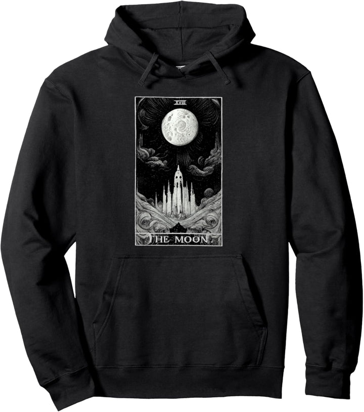 Occult The Moon Tarotkarte Hexerei Vintage Gothic Pullover Hoodie