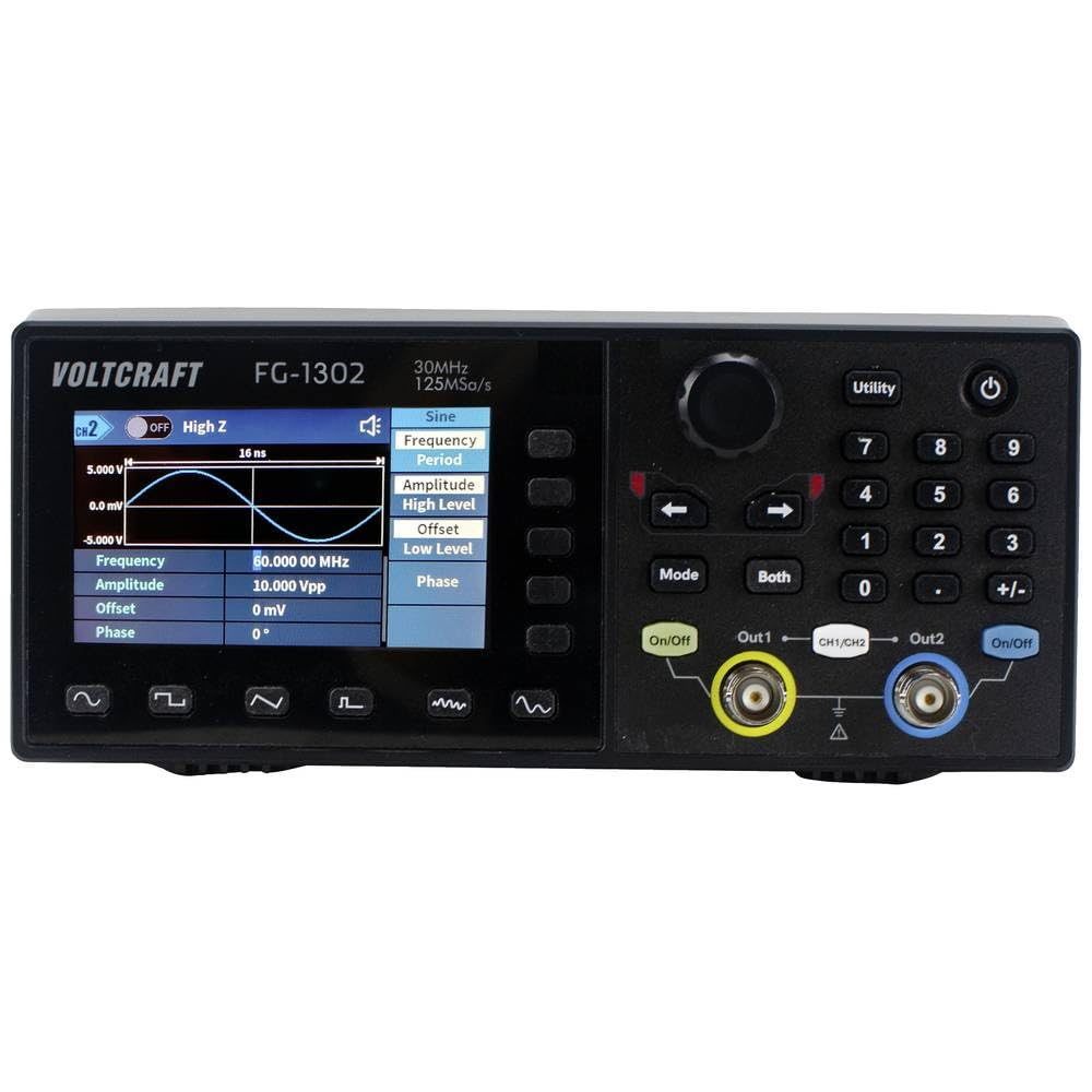 VOLTCRAFT FG-1302 Funktionsgenerator netzbetrieben 1 µHz - 30 MHz 2-Kanal Arbiträr