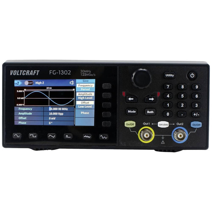 VOLTCRAFT FG-1302 Funktionsgenerator netzbetrieben 1 µHz - 30 MHz 2-Kanal Arbiträr