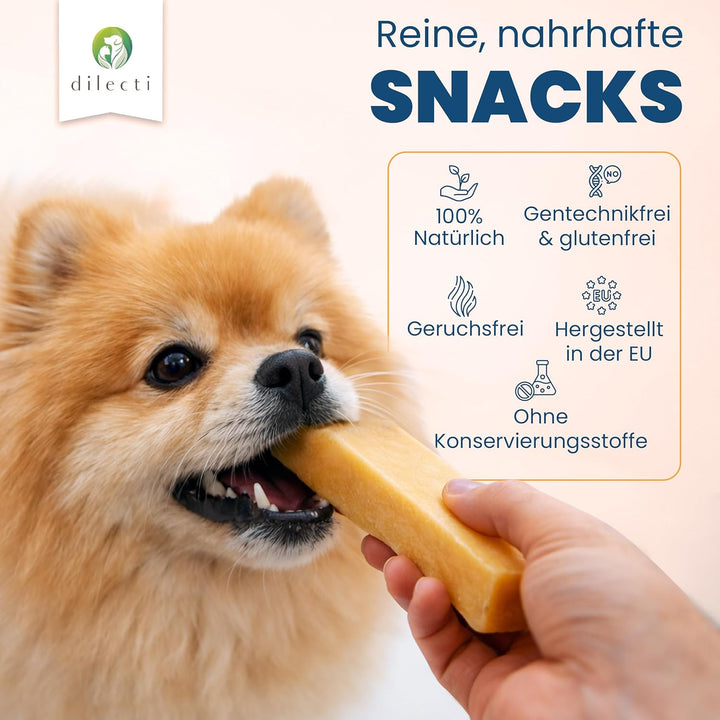 Natürliche Käse Kauknochen für Hunde - Sehr Schmackhafte, Harte und Haltbare Natürliche Kauknochen W