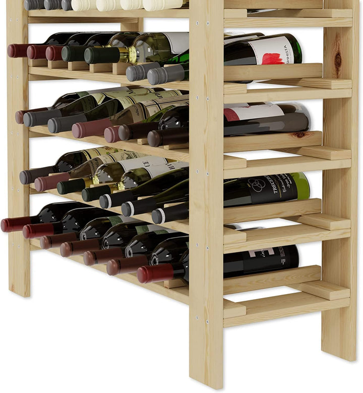 Lenmar Serie RW Weinregal aus Holz für Flaschen, Hellbeige, Wein, Flaschenregal, Kellerregal, Regale