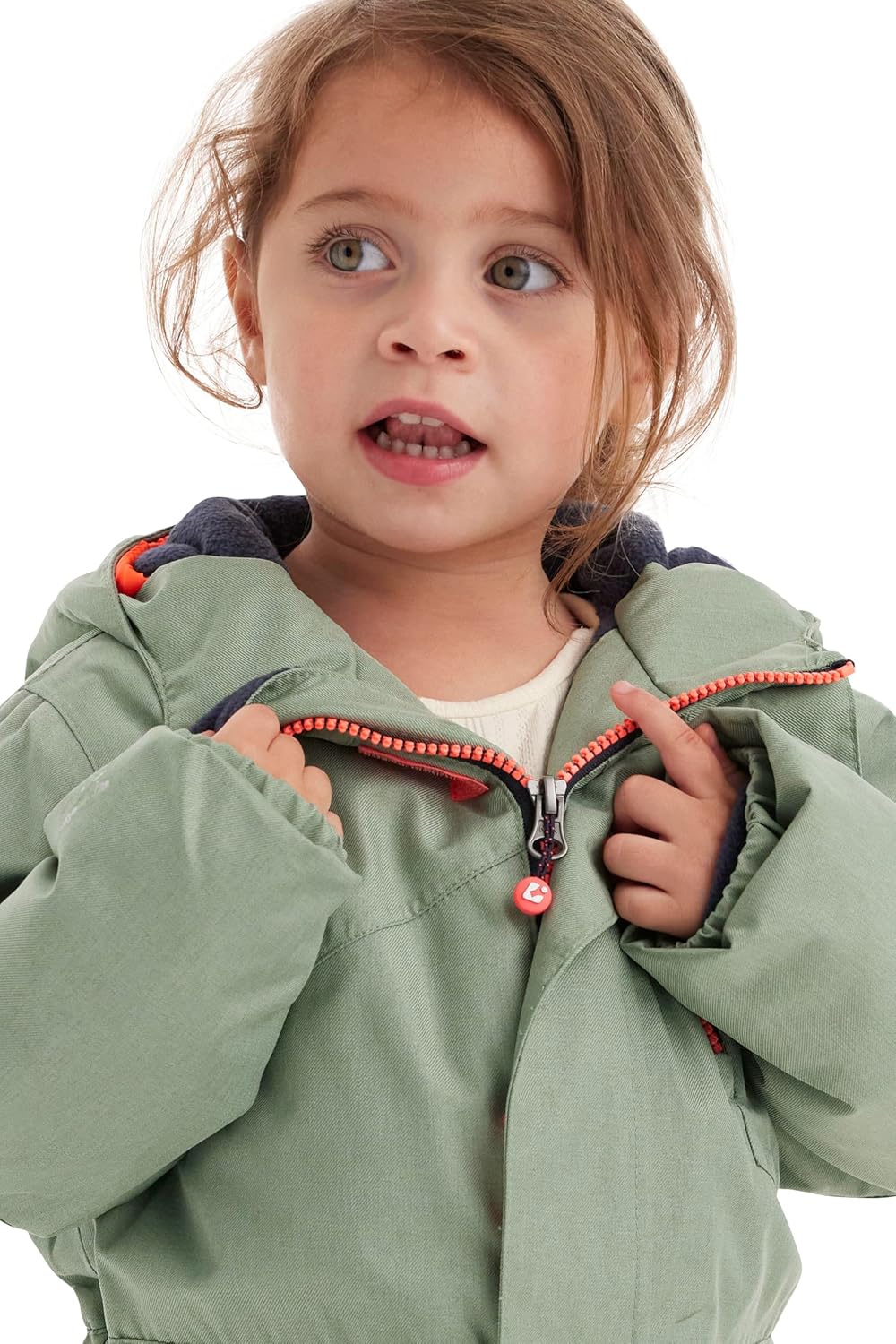 Killtec Kesley Mini Skioverall/Schneeanzug mit Kapuze und Schneefang, hell blaugrün, 86/92