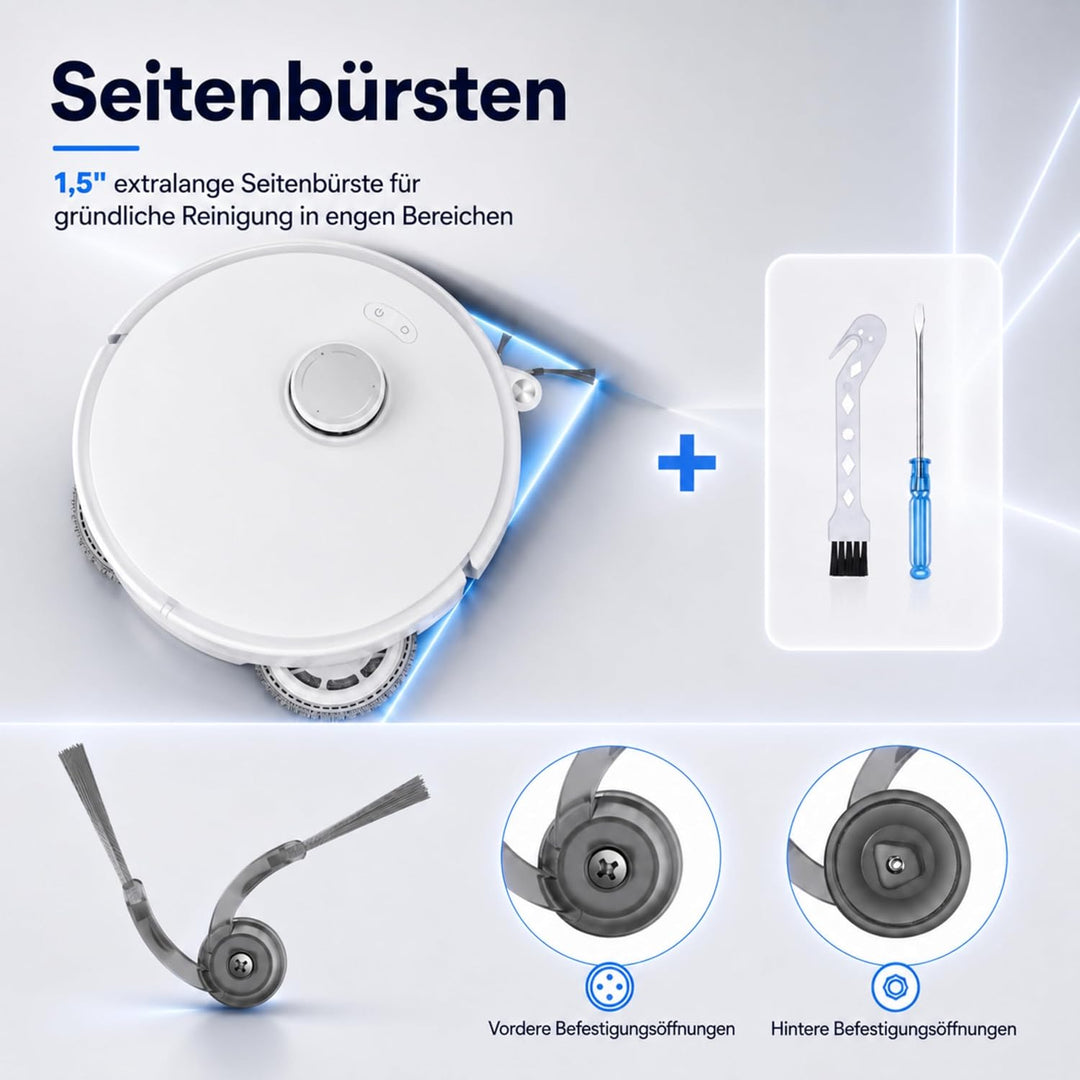 24 Stück Zubehörset,Kompatibel mit Roboter Qrevo S5V/Qrevo Curv/Qrevo Curv S5X/Qrevo Edge S5A Robote