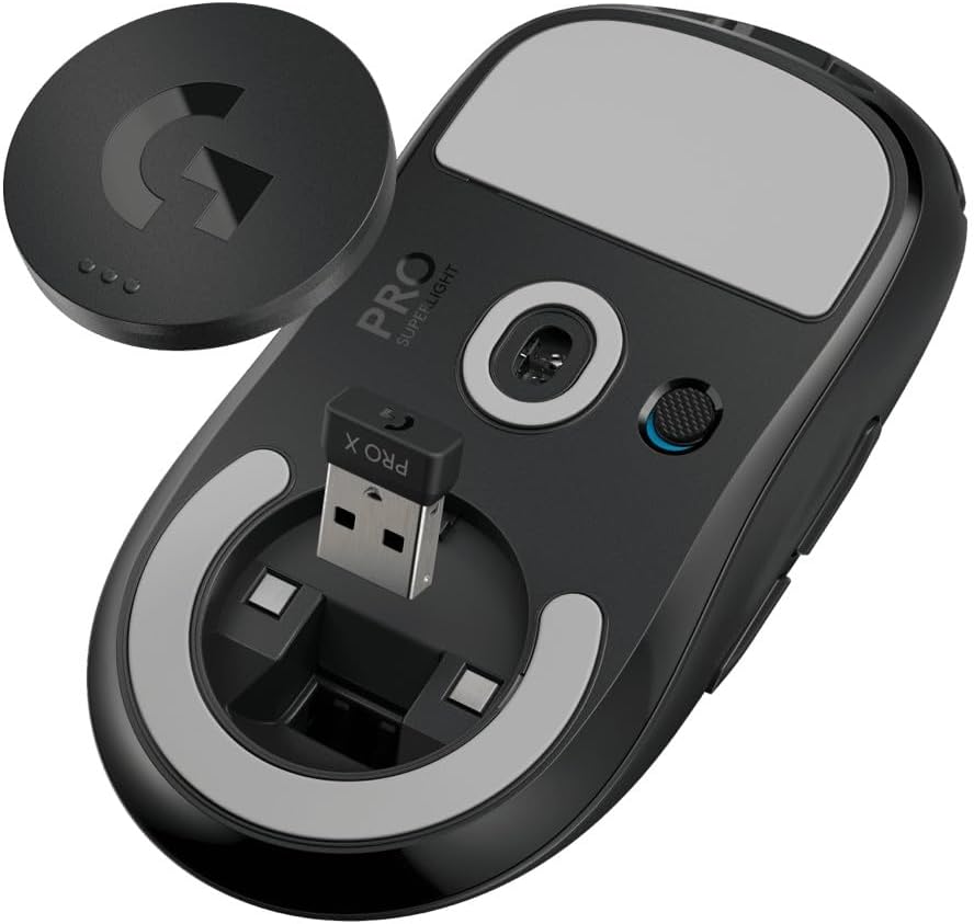 Logitech G PRO X Superlight 2 Lightspeed Kabellose Gaming-Maus, Lightweight, LIGHTFORCE Hybrid-Schal