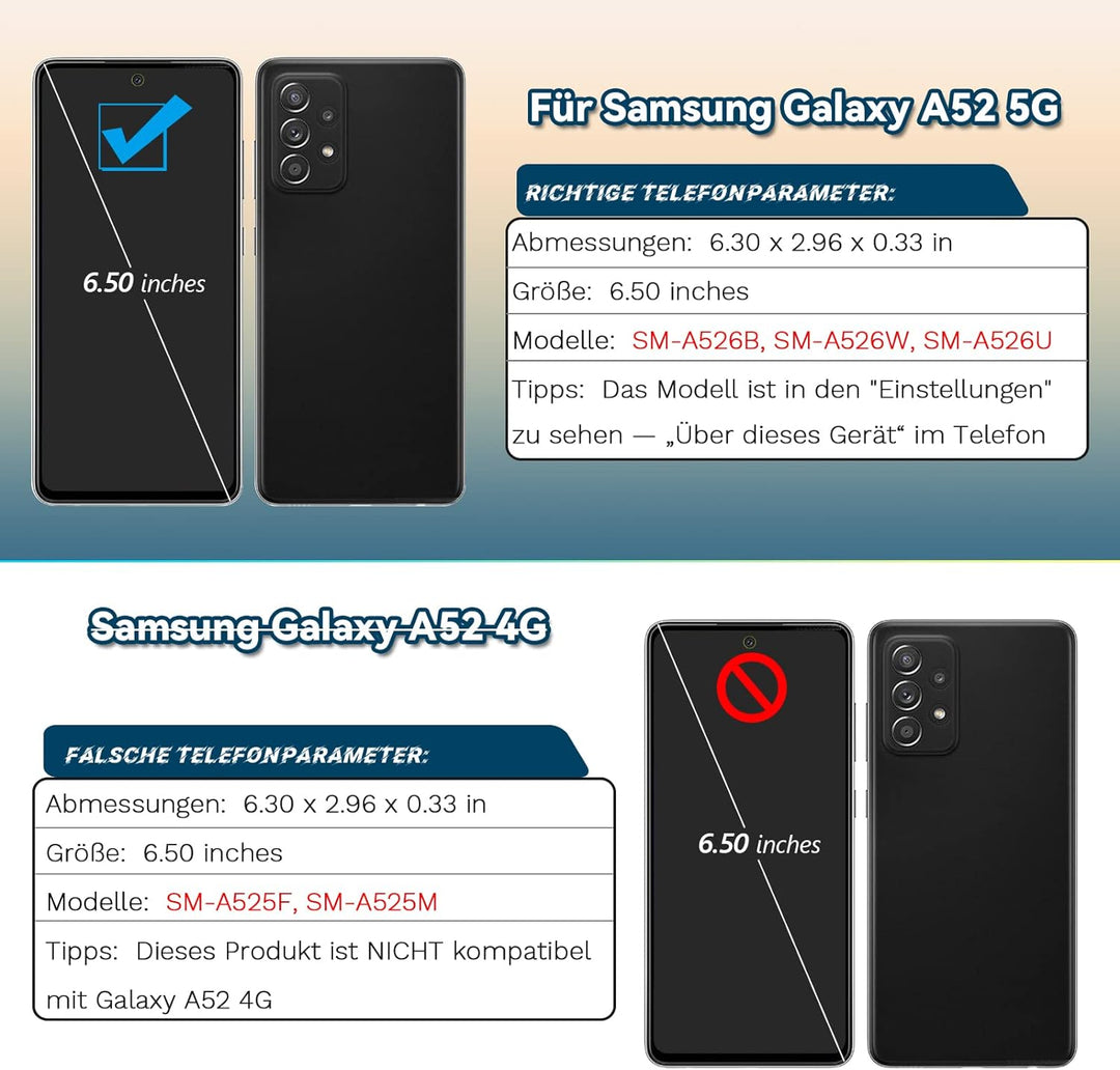 RongZy Kompatibel mit Samsung Galaxy A52 5G A526B A526W A526U Ersatz Bildschirm LCD Display und Touc