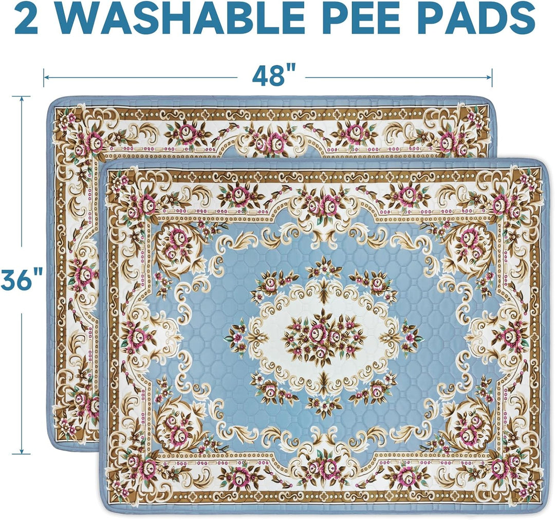 Waschbare Pinkelpads für Hunde,2 Stück,super saugfähig,wiederverwendbar,Welpenunterlagen 122x92cm,sc