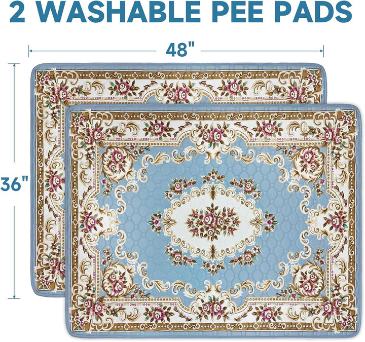Waschbare Pinkelpads für Hunde,2 Stück,super saugfähig,wiederverwendbar,Welpenunterlagen 122x92cm,sc