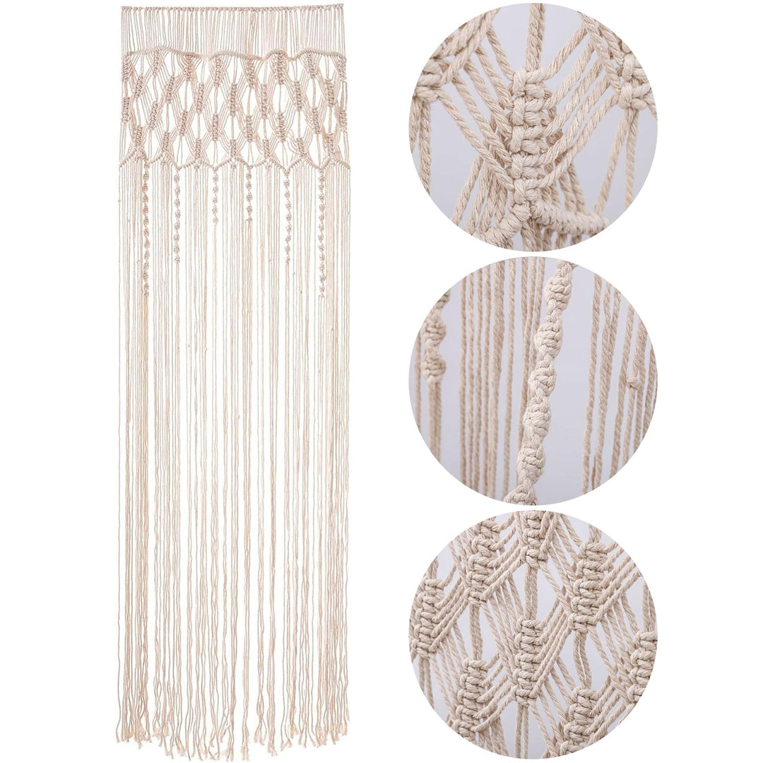 ANBOO Makramee Wandbehang Boho Deko Handgemachte Gewebte Wandteppich Boho Makramee Vorhang Tür für H
