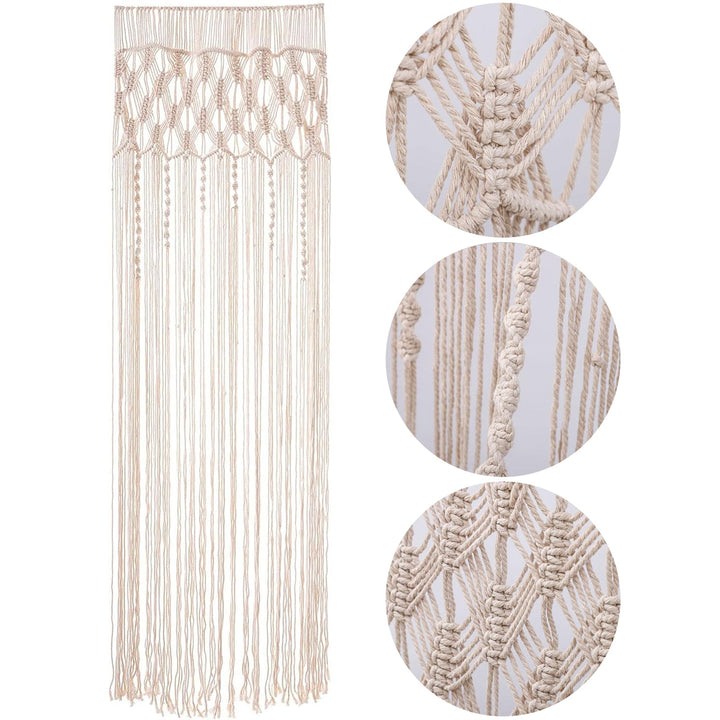 ANBOO Makramee Wandbehang Boho Deko Handgemachte Gewebte Wandteppich Boho Makramee Vorhang Tür für H
