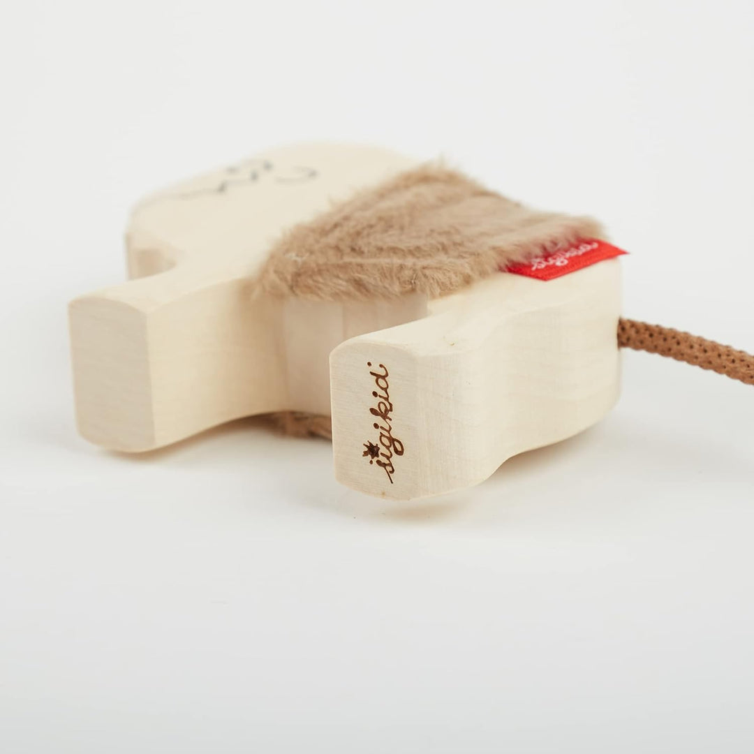 SIGIKID 39515 Holztier Löwe Cudly Wudly Mädchen und Jungen Babyspielzeug empfohlen ab 3 Jahren natur