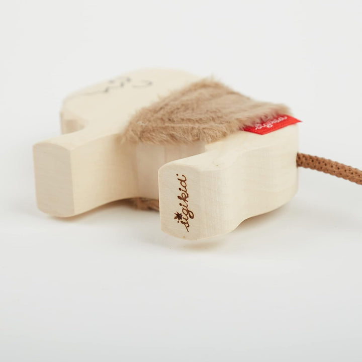 SIGIKID 39515 Holztier Löwe Cudly Wudly Mädchen und Jungen Babyspielzeug empfohlen ab 3 Jahren natur