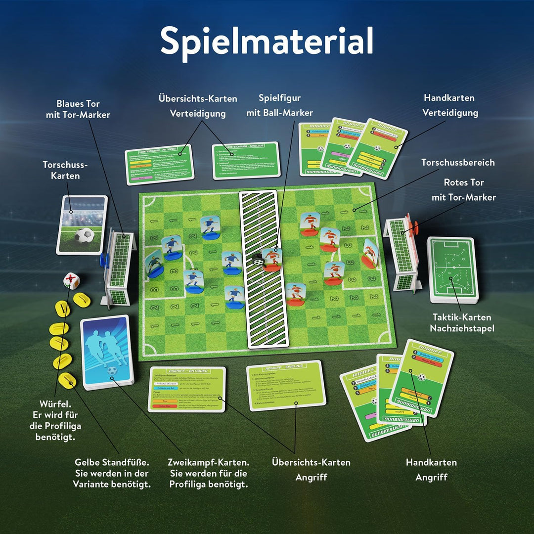 KOSMOS 684563 Kicker Fussball Duell - Macht euer Spiel! Taktisches Fussball Brettspiel für 2 Persone