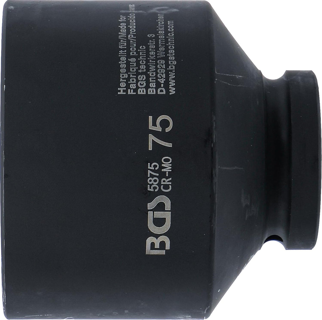 BGS 5875 | Kraft-Steckschlüssel-Einsatz Sechskant | 25 mm (1") | SW 75 mm Schlüsselweite: 75 mm, Sch