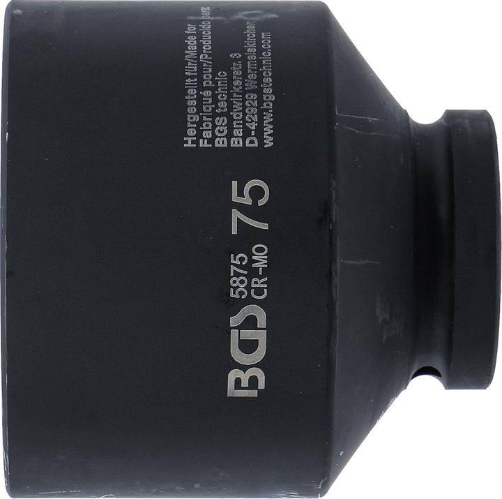 BGS 5875 | Kraft-Steckschlüssel-Einsatz Sechskant | 25 mm (1") | SW 75 mm Schlüsselweite: 75 mm, Sch