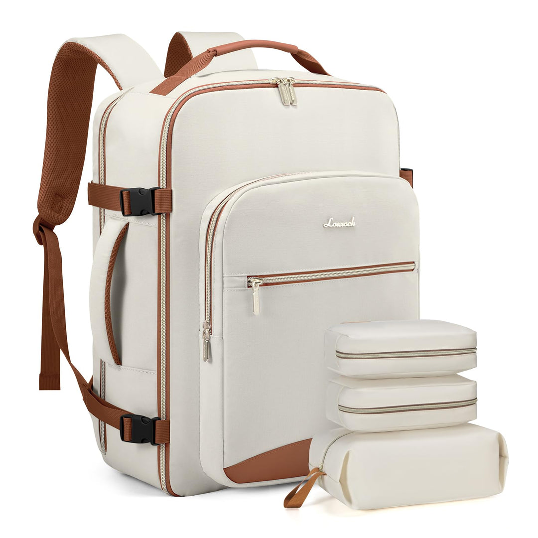 LOVEVOOK Handgepäck Rucksack, 45L Gross Reiserucksack Damen Flugzeug Koffer Travel Backpack, Wasserd