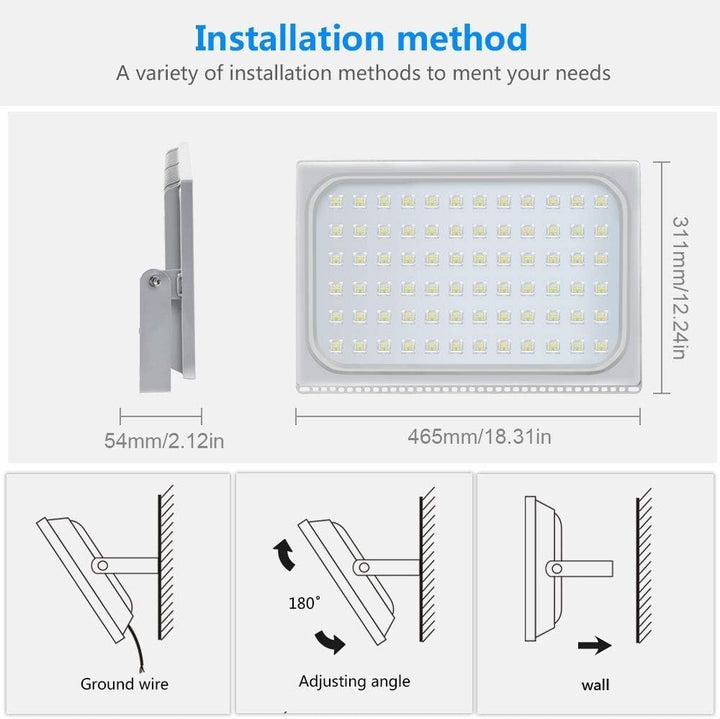 Viugreum LED Strahler Aussen 500W 40000 Lumen 6500k Kaltes Weiss LED Fluter Aussenstrahler Super Bri