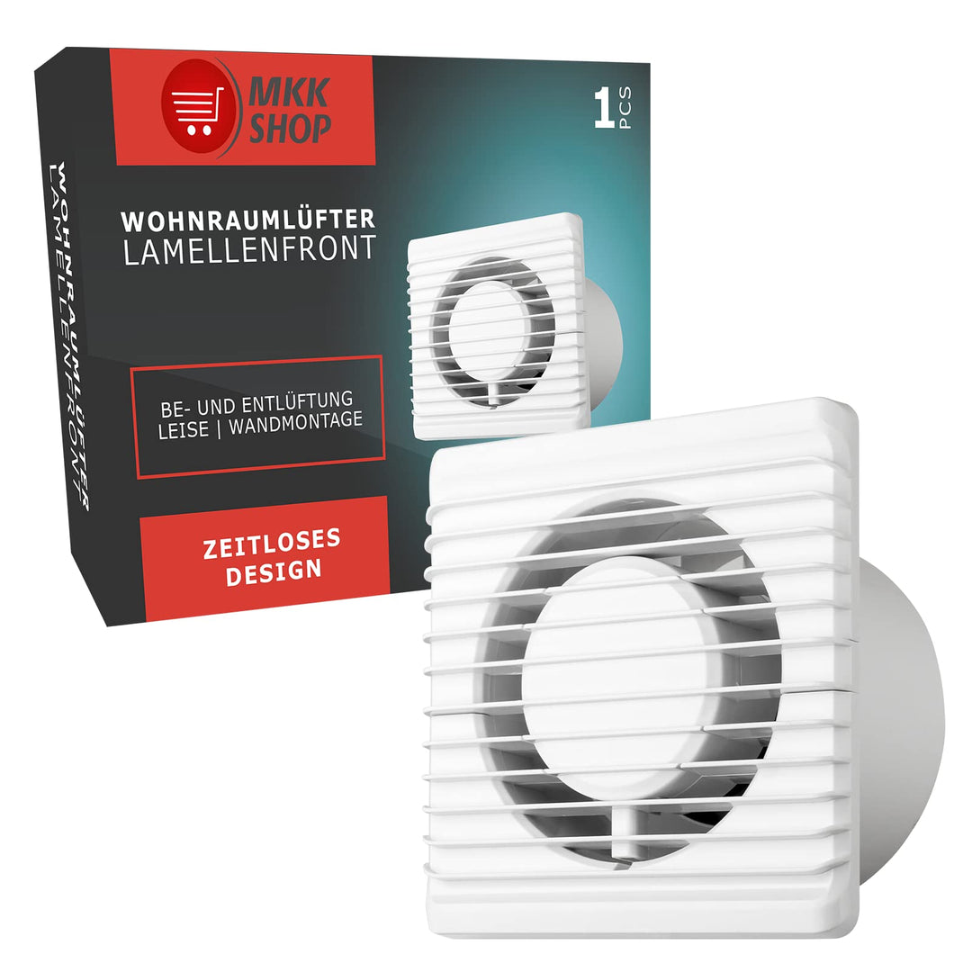 MKK VONLIS Badlüfter Lüfter Ventilator Rückstauklappe Ø 100 mm Timer/Nachlauf Ø 100 mm Timer / Nachl