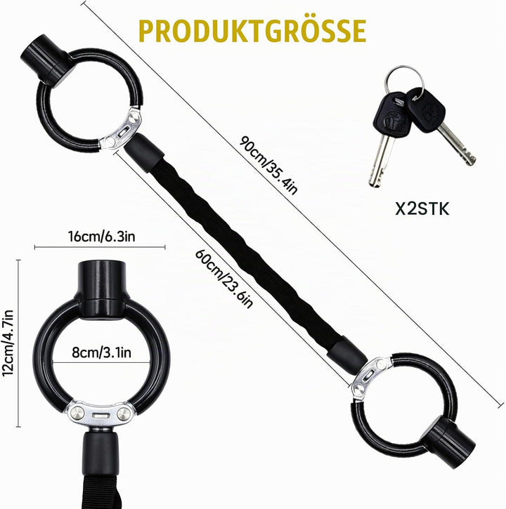 E Scooter Schloss, Schloss für E Scooter, 8mm Verstärktes Handschellenschloss, Fahrradschloss Hohe S