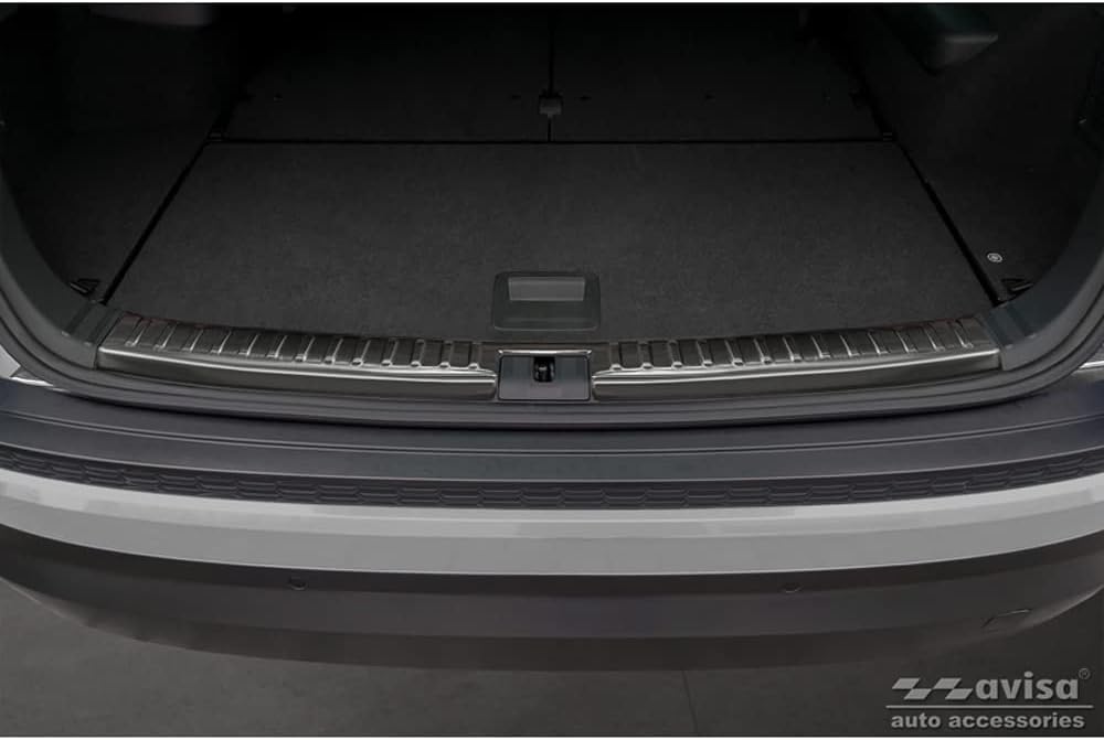 Avisa Schwarz Edelstahl Innere Heckstossstangenschutz kompatibel mit Skoda Kodiaq 2017-2021 & Faceli