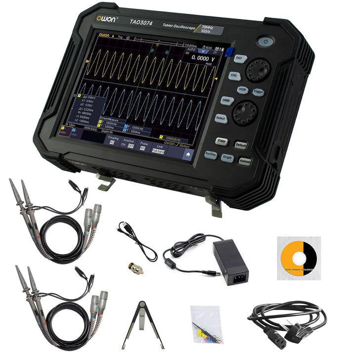 OWON Handheld-Digitaloszilloskop TAO3074, 4-Kanal-Oszilloskop mit 70 MHz Bandbreite und 1 GS/s Abtas