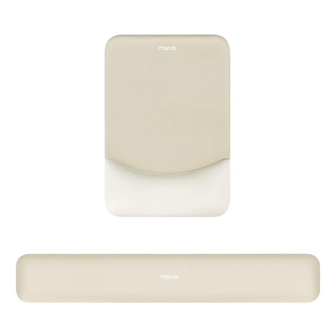 MOSISO Handgelenkstütze für Mauspad&Tastatur Set, Rechteckig Ergonomisch Mauspad Rutschfest Basis Ho
