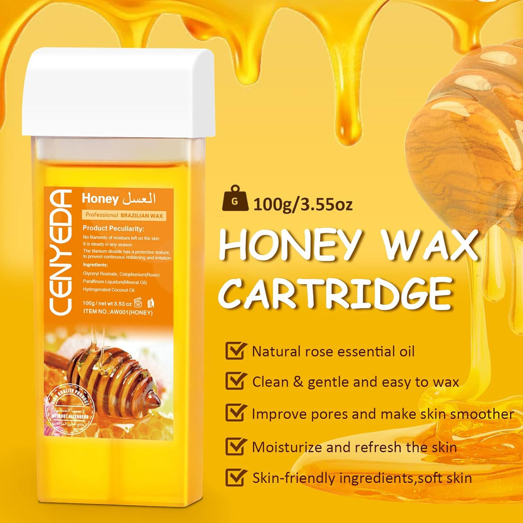 Digitales Roll on Wax Kit, Waxing Set Wax Roller für Warmwachs Haarentfernung, Konstante Temperatur
