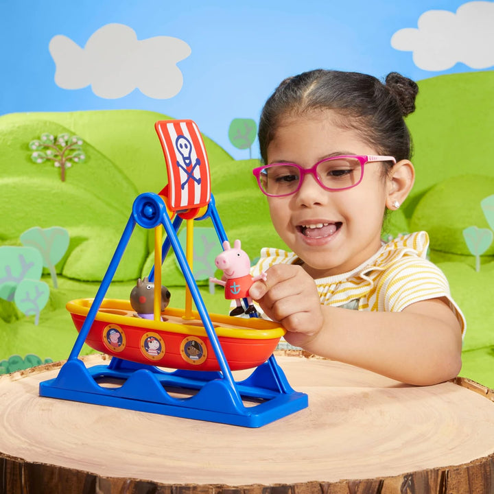 Peppa Pig Spielzeuge Piratenschiff-Spass mit Peppa, Spielset mit 2 Figuren, Kinderspielzeug PIRATE R