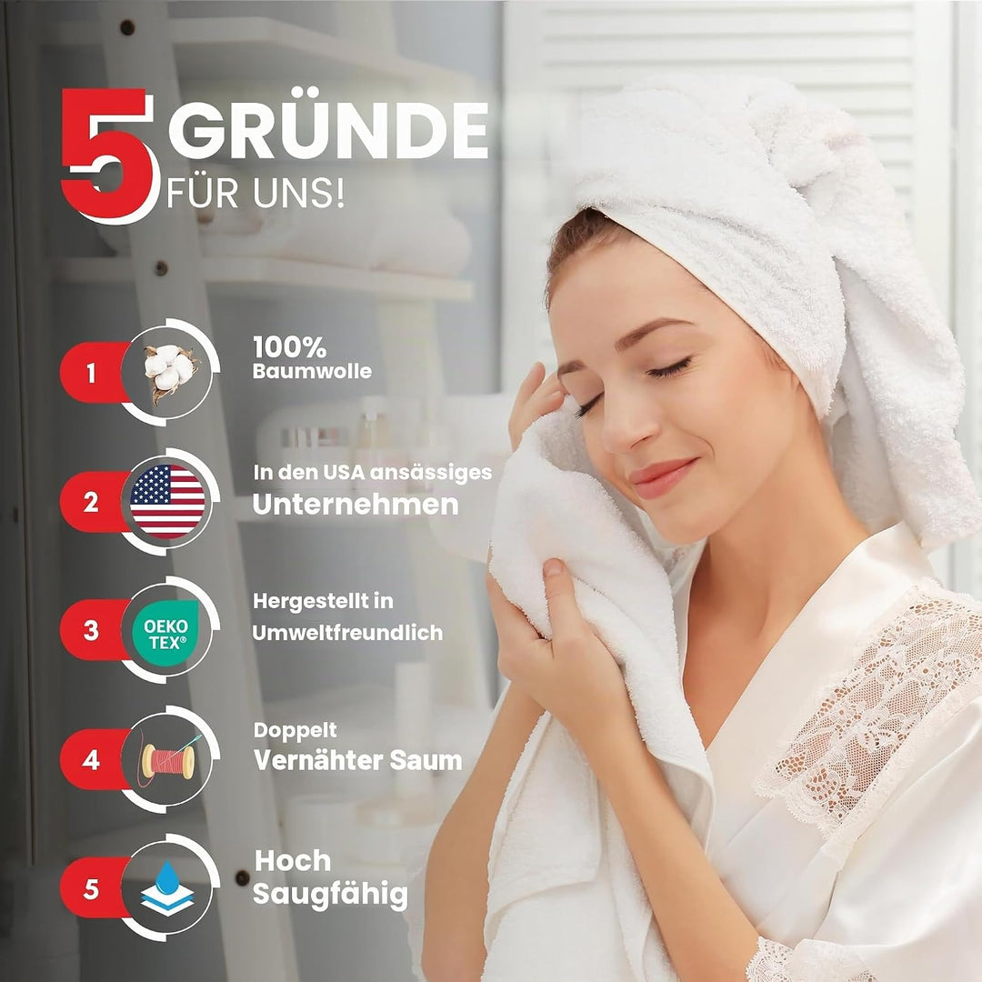 Infinitee Xclusives Premium Handtücher aus 100 % Baumwolle, 40,6 x 71,1 cm, Hotel- und Spa-Qualität,