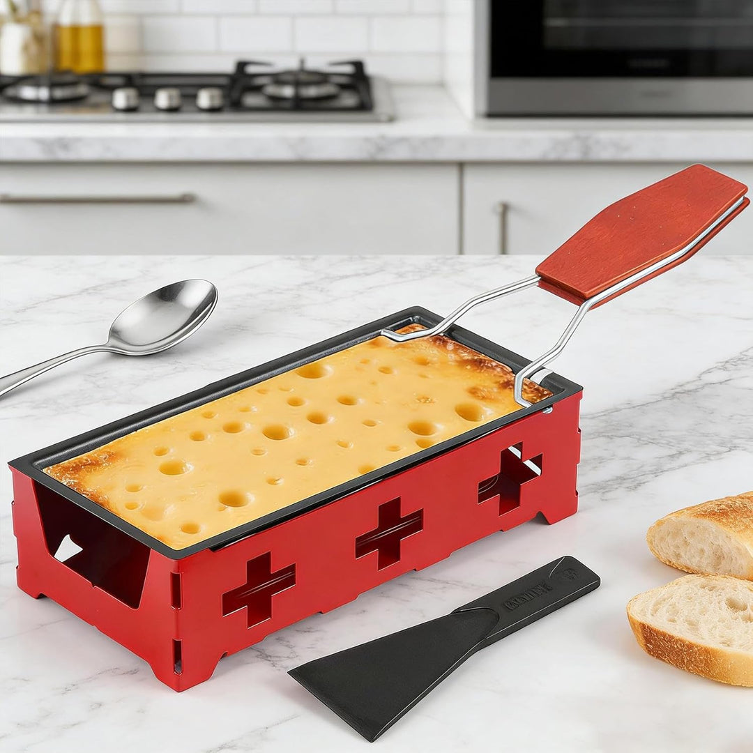 Raclette Käse - Kompakter Küchen Grill - Schmelzofen mit Antihaft Zubehör - für Grillabende Zuhause