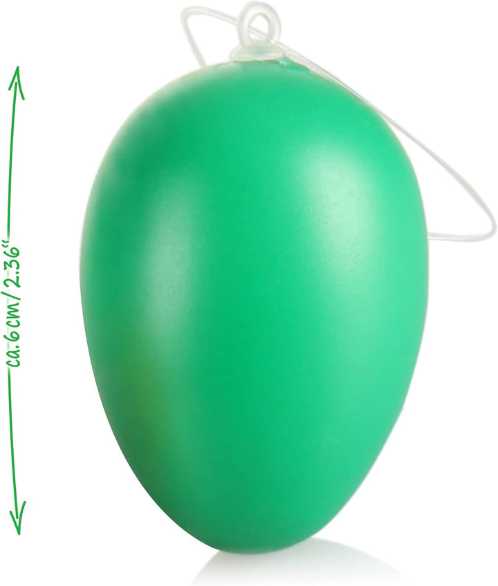 com-four® 60x Ostereier zum Aufhängen - Osterdeko in schönen leuchtenden Farben - Hänge-Deko für den