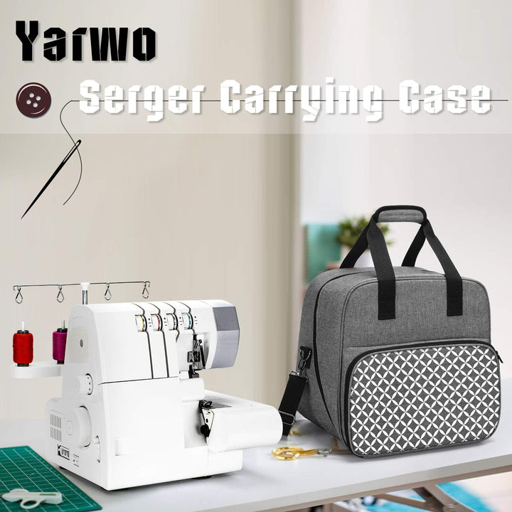 Yarwo Overlocktasche mit Grosser Öffnung, Cover-/ Overlock Transpot/Aufbewahrungstasche für meiste g