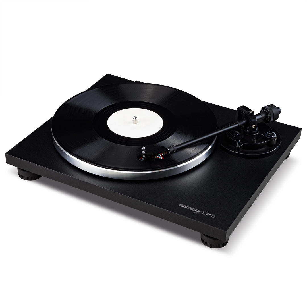 Reloop Turn 2 - Analoger HiFi Plattenspieler für Audio Puristen, schwarz, Schwarz