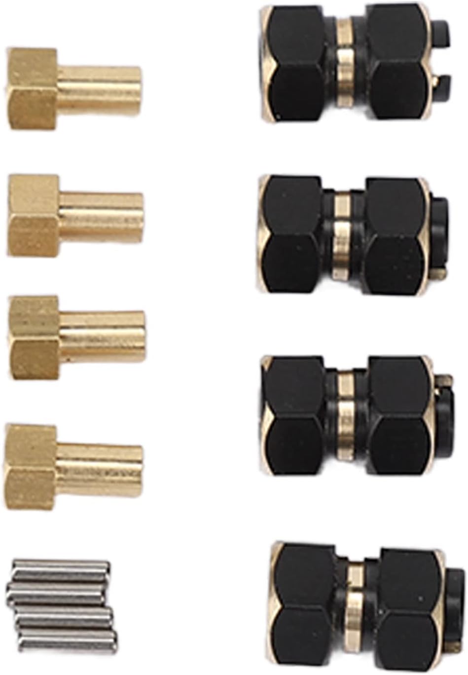 VGEBY 4PCS RC Sechskantnabe, Hochfeste Messing-RC Sechskantnabenverlängerungsadapter für 4m 1/18 RC