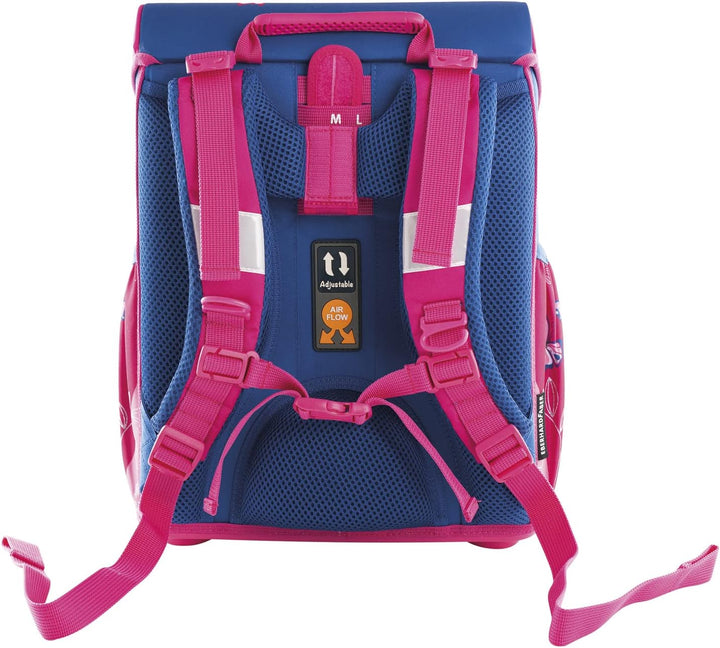 Eberhard Faber 577650 - EFAlino Schulranzen-Set Schmetterling, 4 teilig mit gefülltem Schüler-Etui,