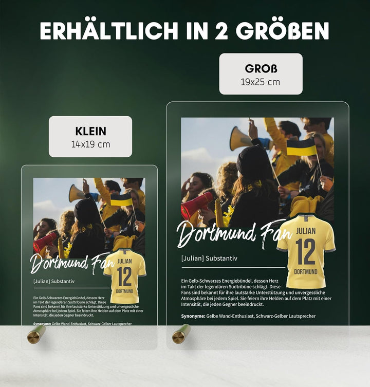 Dortmund Geschenk personalisiert - Acryl Geschenk - Definition: Dortmund Fan - Dortmund Fanartikel,