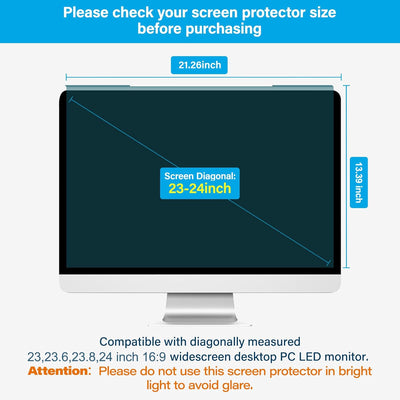 MOSISO 23-24 Zoll Computer Blaulicht Blockierende Displayschutz Anti-UV Augenschutz Filterfolie für