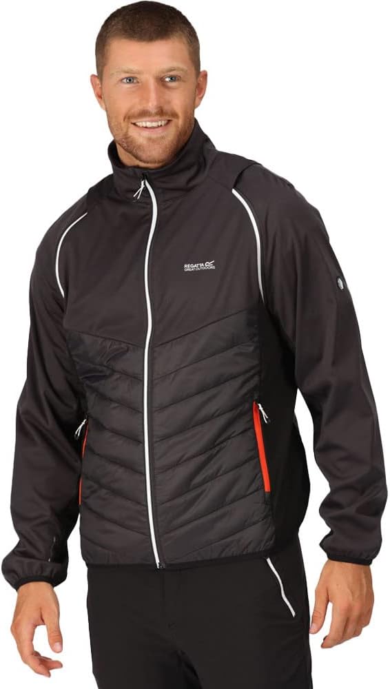 Regatta Herren 2in1 Daunenjacke/Weste Steren Hybrid XXL Ash/Black, XXL Ash/Black