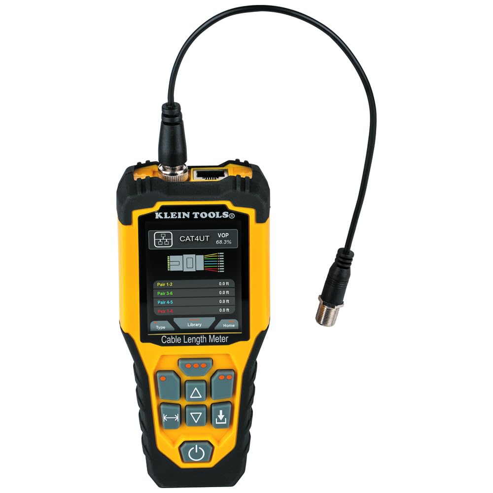Klein Tools 501-915 Kabeltester TDR Kabellängenmesser misst Elektro-, Daten-, Zwei-Draht- und Romex-