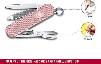 Victorinox, Schweizer Taschenmesser, Classic SD, Multitool, 5 Funktionen, Klinge, klein, Nagelfeile,