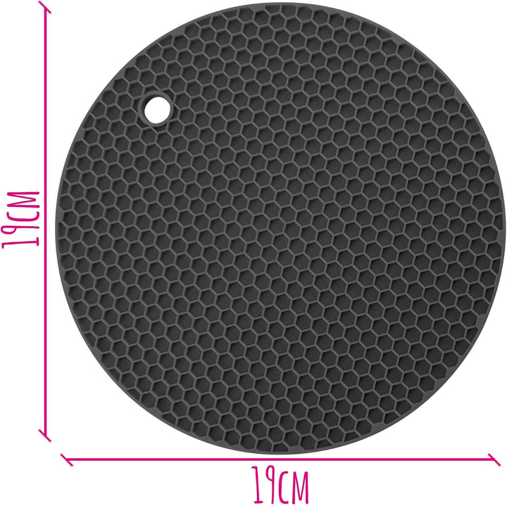 Kochblume Silikonuntersetzer Set, 4-teilig | 230°C hitzebeständig (hellblau), Hellblau