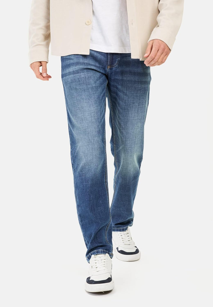 camel active Herren Regular Fit fleXXXactive® Jeans 32W / 34L Blau, 32W / 34L Blau