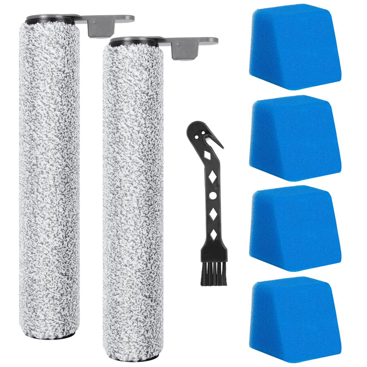 Zubehörset für Jonr ED12 Pro Nass Trockensauger Ersatzteile, 2 Bürstenrolle, 4 Schwamm Filter, 1 Rei