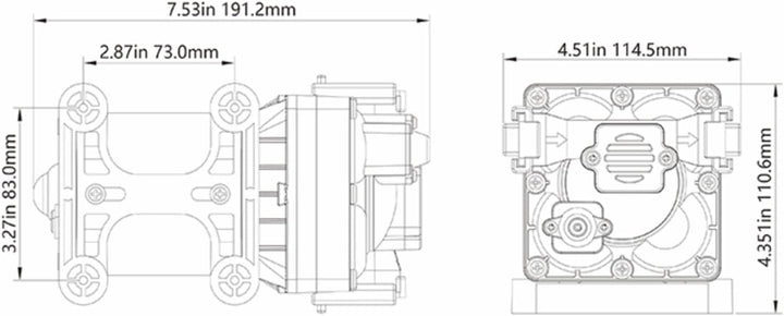LIGHTEU®, SEAFLO 12V Marine Toiletten-Spülpumpe – Rinse Pump für Boot & Yacht, Frischwasser oder Mee