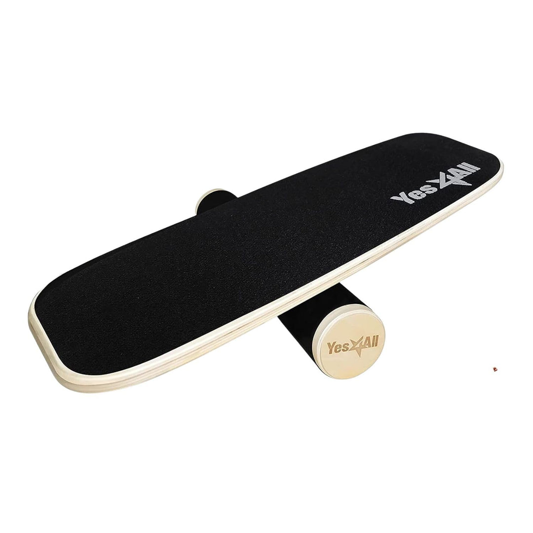 Yes4All Indoorboard aus Holz, Surf Balance Board mit glatter Oberfläche und Rolle für alle Trainings