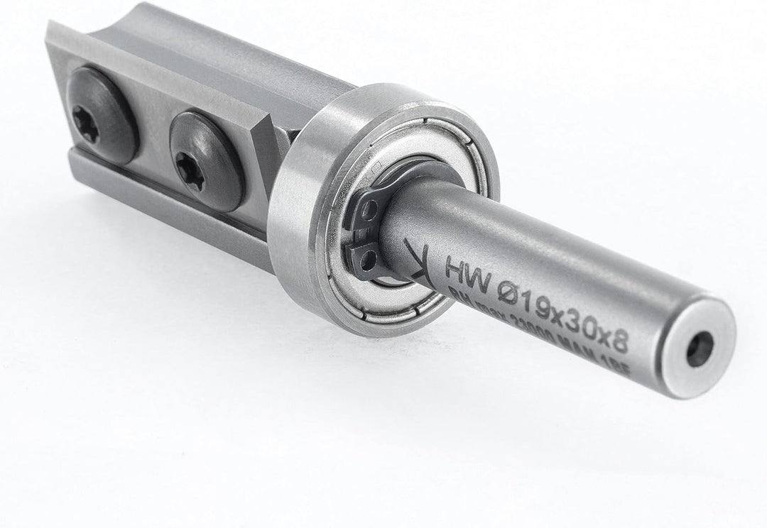ENT 20323 Wendeplatten Bündigfräser HW, Schaft (S) 8 mm, Durchmesser (D) 16 mm, NL 29,5 mm, mit Kuge